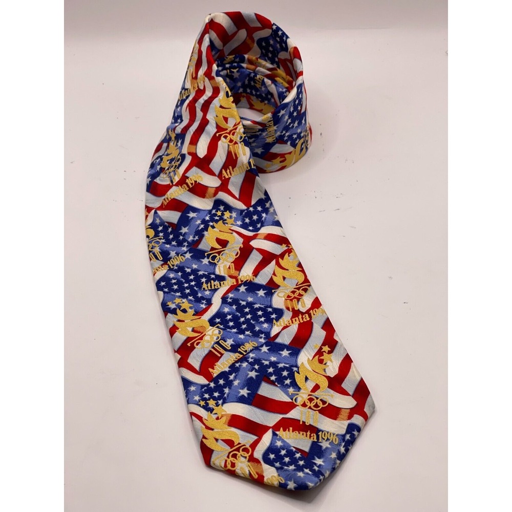 RM Sport 1996 Atlanta Olympic Games Collection‎ Silk Tie USA Made